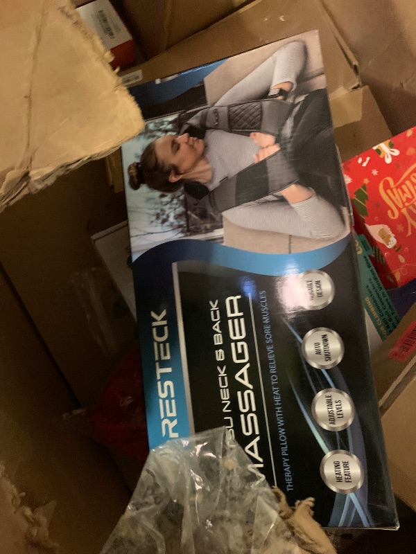 Photo 1 of RESTECK Massagers for Neck and Back with Heat - Deep Tissue 3D Kneading Pillow, Electric Shiatsu Shoulder Massage, Foot, Legs,Body - Relieve Muscle Pain - Office, Home & Car