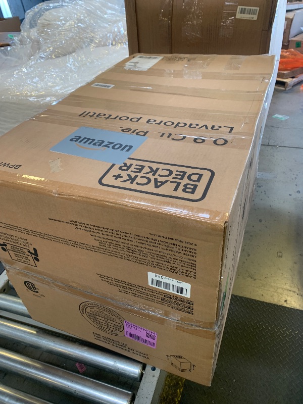 Photo 1 of BLACK+DECKER 0.9 Cu. Ft. Portable Washer, 6.6 lb. Capacity Washing Machine for Homes & Apartments, 5 Wash Cycles, Quick Connect Sink Adapter and Drain Hose Included, Transparent Lid, BPWM09W, White