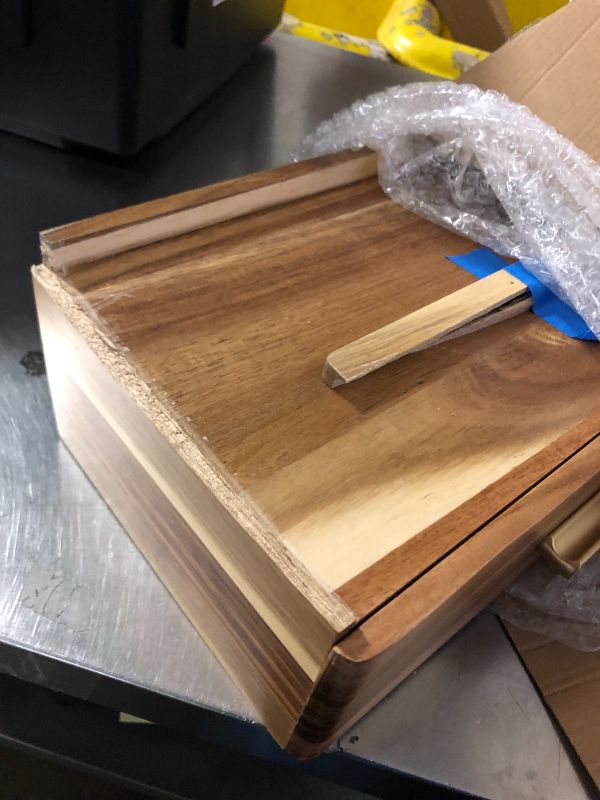 Photo 1 of **DAMAGED**SEE PHOTOS*  Acacia Wood Tea Bag Organizer, Tea Organizers and Storage Box, Tea Caddy for Tea Bags Storage Drawer, Teabag Holder Container Boxes for Countertop, Tea Station Chest Display Wooden, Organizador De Te