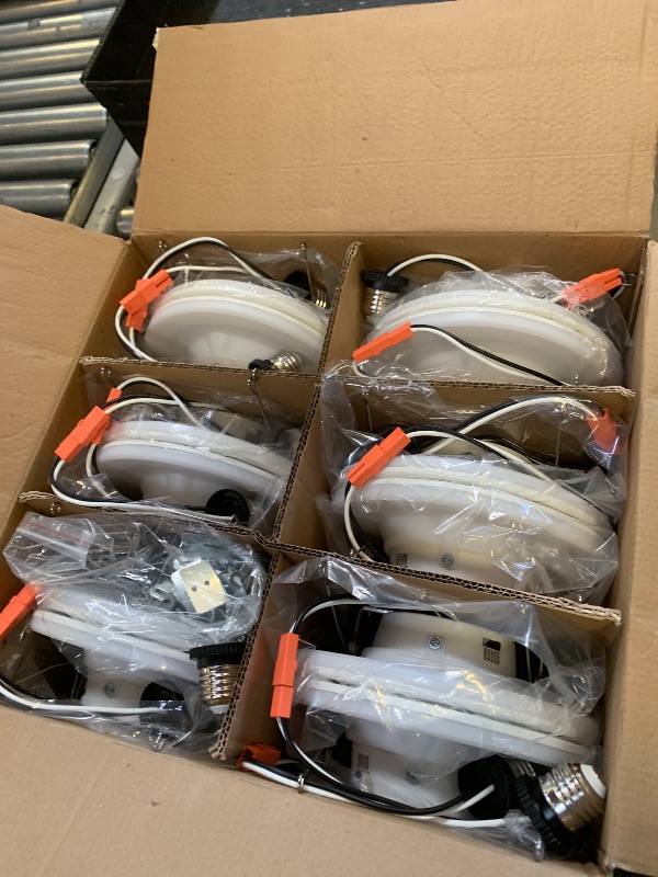 Photo 1 of 12 Pack 5/6 Inch LED Can Lights with Night Light, Metal 5CCT Retrofit Recessed Lighting Selectable 2700K-6000K Dimmable, 12W=75W, 1200LM Downlight with Metal Smooth Trim - ETL and Energy Star