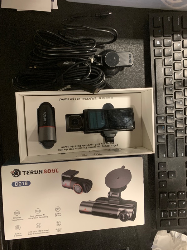 Photo 1 of TERUNSOUl 4K+4K+1080P 3 Channel Dash Cam Front and Rear with Cabin, Free 128GB Card Included, 5.8GHz WiFi6 - up to 20MB/s, IR Night Vision, Built-in GPS, G-Sensor, 24H Parking Mode, Support 512GB Max