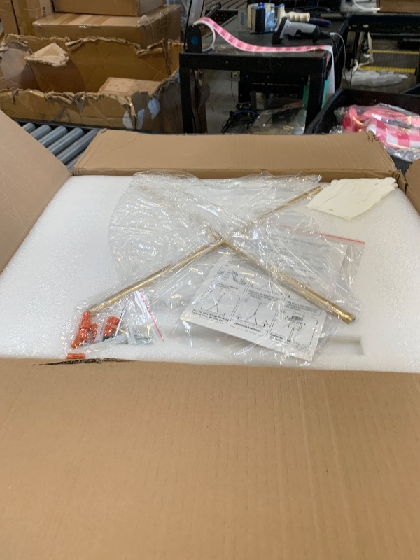 Photo 1 of HLMRCHEN 46”Gold Chandelier Boho Rattan Dining Room Light Fixtures Over Table Coastal Brass Chandeliers for Dining Room,Living Room,Kitchen,Bedroom