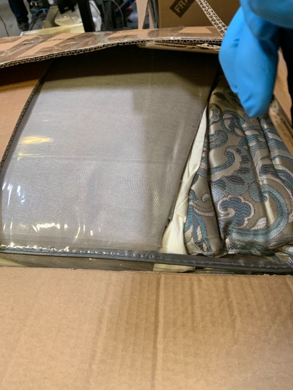 Photo 1 of Madison Park 24 Piece Faux Silk Paisley Queen Comforter Set with Matching Curtains, Down Alternative Hypoallergenic - Teal, Queen (90 in x 90 in)