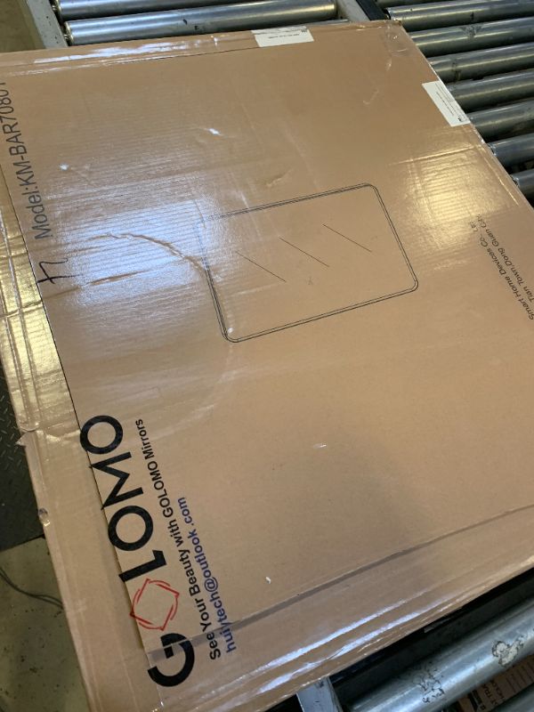 Photo 1 of GOLOMO 28x32 Inch Silver Framed Mirror, Silver Rounded Rectangle Bathroom Vanity Mirror for Wall, Silverish Painted, Shatterproof, Anti-Rust (Horizontal/Vertical)