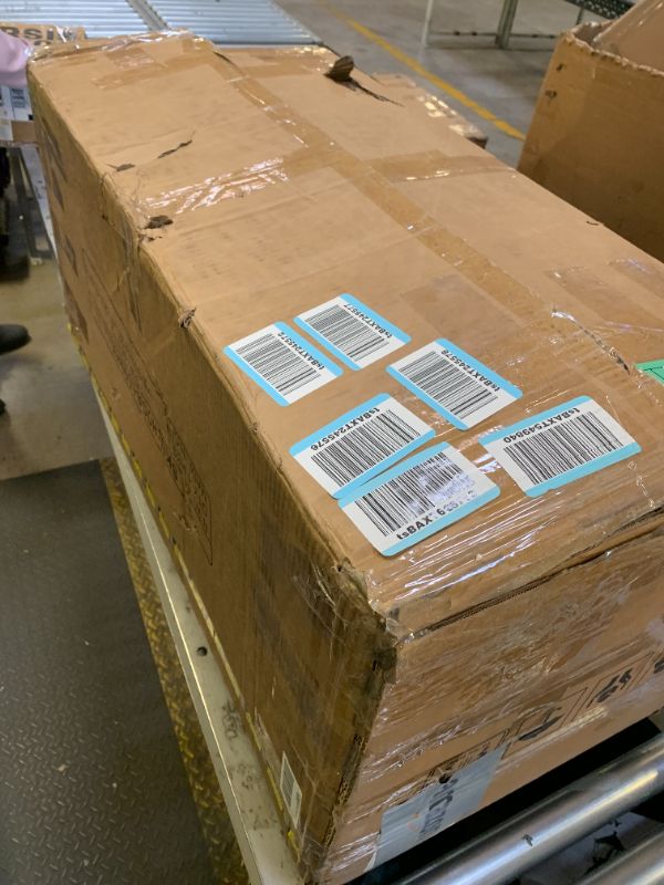 Photo 1 of LITTLE TREE 70.9 Inches Tall Arched Bookcase, 8-Tier Bookshelf with Doors & Adjustable Shelves, Farmhouse Big Bookcase for Living Room, Large Vertical Storage Cabinet for Home Office, Oak Color