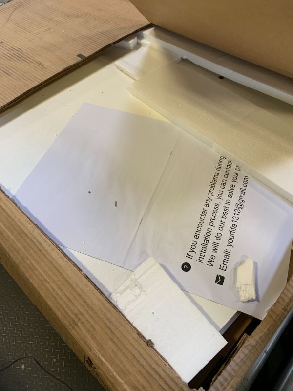 Photo 1 of *MISSING PARTS* LIVELYGLOW Lighted Makeup Vanity Desk, 35.4“W x 15.7'”D x 54“H, White (with Lights and Mirror, Dimming Function, 2 Drawers and 1 Cabiniet, Open Shelves) by Boahaus