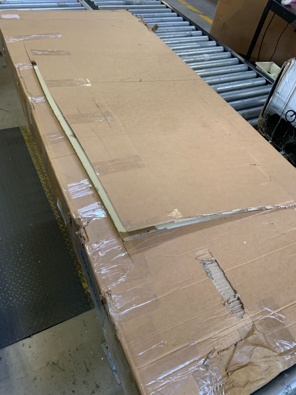 Photo 1 of Ieejdn 59" Home Office Desks, Executive Desk, Farmhouse Computer Desk with 7 Drawers and Charging Station, File Drawer, Rustic Computer Writing Desk,Antique Cream