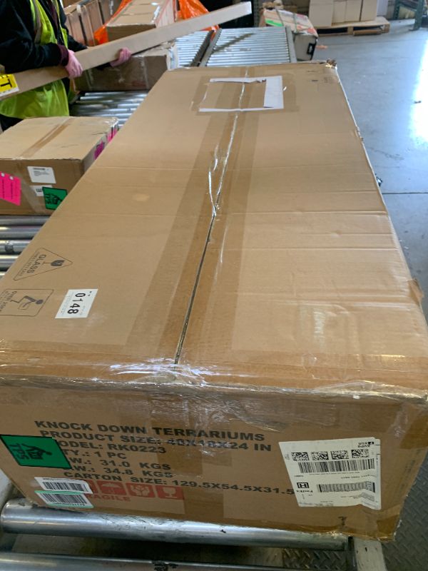 Photo 1 of REPTI ZOO 85 Gallon Large Reptile Tank, Wide & Tall Tempered Glass Large Reptile Terrarium 47.2" x 17.7"x 23.6" for Tortoise Snake, Top Screen Ventilation & Anti Escape Lid