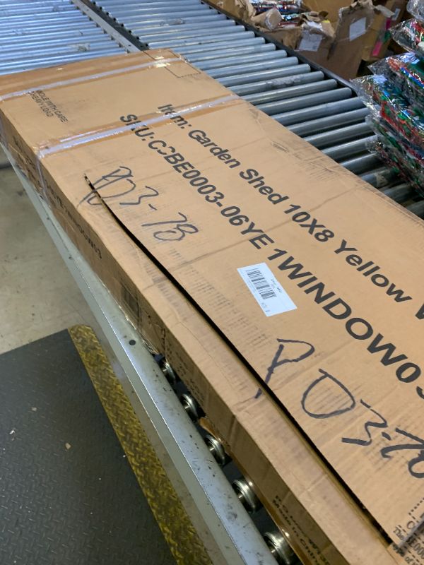 Photo 1 of 10x8ft Outdoor Storage Shed, Metal Outdoor Storage Shed, Lockable Door Garden Shed with Window, Metal Tool Shed for Backyard Garden Patio Lawn,Brown