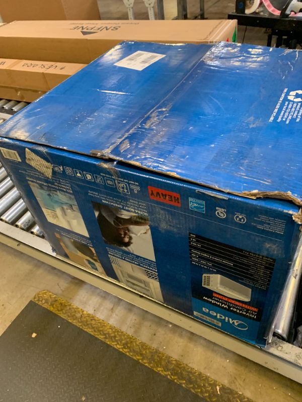 Photo 1 of Midea 12,000 BTU Smart Inverter Air Conditioner Window Unit with Heat and Dehumidifier – Cools up to 550 Sq. Ft., Energy Star Rated, Quiet Operation, Electronic Controls, Remote Control, White