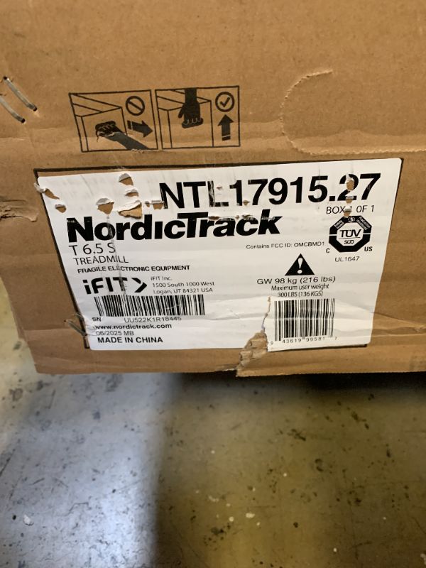 Photo 1 of NordicTrack T 6.5 S; Treadmill for Running and Walking with 5” Display and SpaceSaver Design