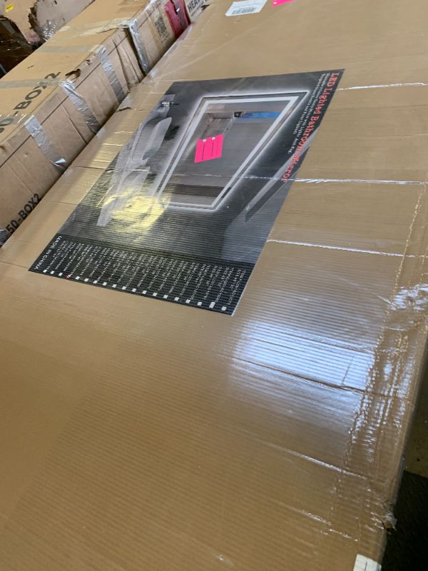 Photo 1 of Amorho LED Bathroom Mirror, 84"X40" Framed Front Light and Backlit, Stepless Dimmable, Anti-Fog, Shatter-Proof, Memory, 3 Colors, Double LED Vanity Mirror