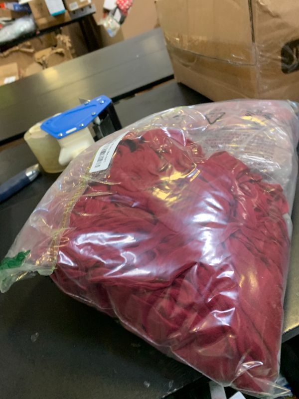 Photo 1 of 10 Pack Burgundy Cheesecloth Table Runner 10FT Boho Gauze Fabric Table Runner Vintage Rustic Sheer Runners for Wedding Party Bridal Baby Shower Long Table Decorations