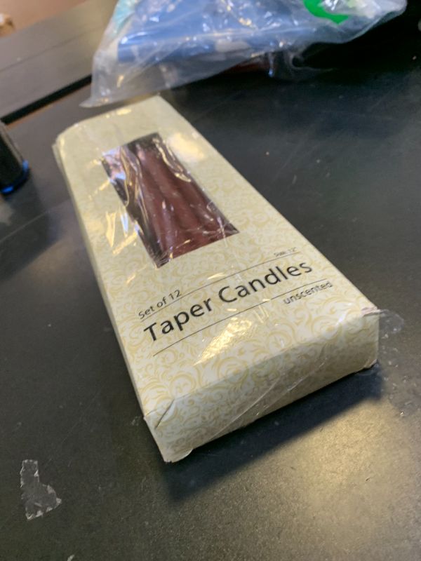 Photo 1 of 12 Inch Brown Taper Candles