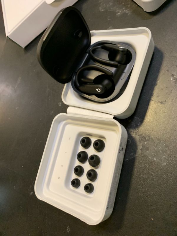 Photo 1 of Beats Powerbeats Pro 2 - Wireless Noise Cancelling Workout Earbuds with Secure- Fit Earhooks, Up to 45-Hour Battery with Charging Case, Sweat & Water Resistant, Heart Rate Monitoring - Jet Black