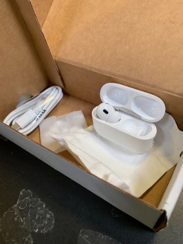 Photo 1 of Apple AirPods Pro (2nd generation) with MagSafe Charging Case (USB-C) (Renewed)