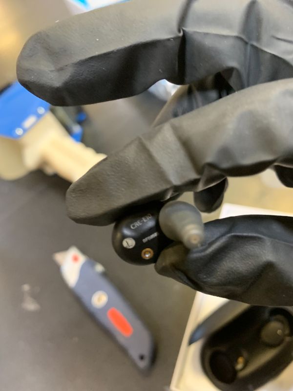 Photo 1 of Sony CRE-E10 Self-Fitting OTC Hearing Aids for Mild to Moderate Hearing Loss, Prescription-Grade Sound Quality, Comfortable Earbud Design, Bluetooth Enabled for iOS, and Rechargeable Battery, Black