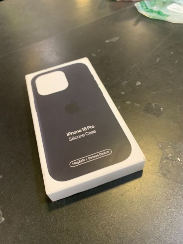 Photo 1 of Apple iPhone 16 Pro Silicone Case with MagSafe and Camera Control: Lightweight Phone Case, Wireless Charging Compatible, Smooth Matte Finish; Black