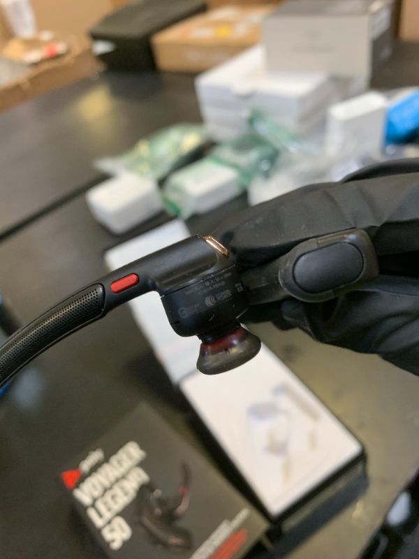 Photo 1 of Poly Voyager Legend 50 - Bluetooth Headset - Wireless Headset with Mic - Four Noise-Canceling Mics, AI Noise Block & WindSmart Technology - Connectivity & Smart Call Controls - All-Day Comfort