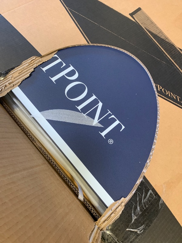 Photo 1 of * SEE CLERK NOTES* EastPoint Sports Ping Pong Conversion Top, Foldable Billiard Table Tennis Topper, Lightweight and Portable, Zero Assembly Required, Blue *TABLE SCRATCHED UP*