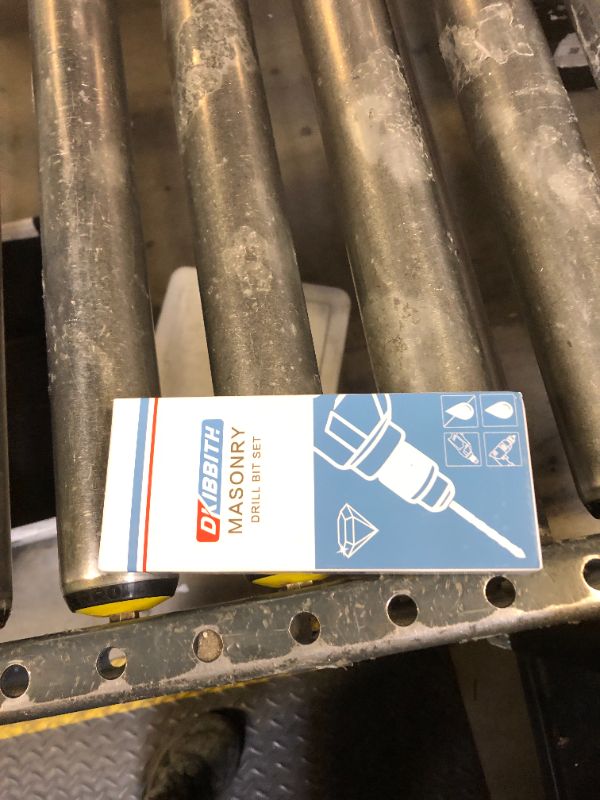 Photo 1 of 10-Piece Masonry Drill Bit Set for Concrete Tile Glass Ceramic Brick,1/8 to 1/2 Inch Drilling Bits with Triangle Handle,Tungsten Steel Alloy Tip.?Black?