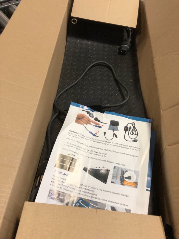 Photo 1 of Timgle 3 Pcs Snow Melting Walkway Mat, 10" x 30" Non Slip Rubber Heated Mat with Power Cord, 2 in/h Speed Snow and Ice Heated Pad for Winter Outdoor Stair Step Doorway Walkway Driveway (Black)