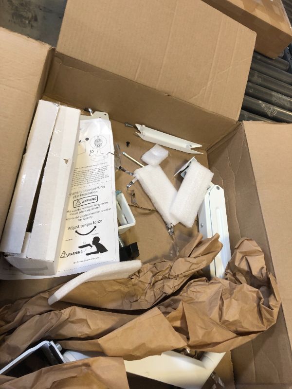 Photo 1 of Suptek Single Monitor Mount Adjustable Gas Spring Monitor Arm Desk Mount Stand Fits 17 20 22 23 24 26 27 32 33 inch Monitors,Holds up to 22 lbs,White(MD18W)