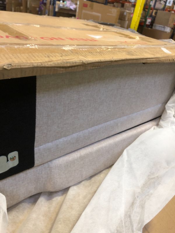 Photo 1 of Lyngins L Shaped Sleeper Sofa Bed with Storage Chaise, 53 Inch Pull Out Sofa Couch Bed for Living Room Sectional Linen Couch for Apartment, Bedroom, Living Room, 3 Seat, Beige