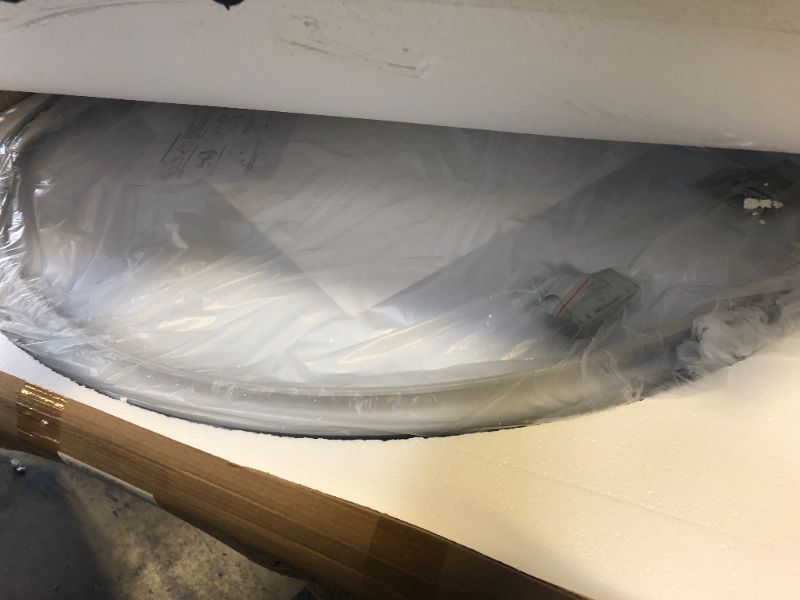 Photo 1 of Niccy 48" LED Backlit Round Mirror for Bathroom, Black Framed Vanity Light Wall Mirror, LED Smart Circle Mirrors with 3 Lighting Colors, Round Lighted Mirror with Anti-Fog, IP65 Waterproof