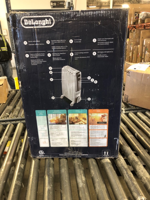 Photo 1 of *SELLING FOR PARTS ONLY* De'Longhi Dragon Digital Oil Filled Radiator Heater, 1500W Electric Space Heater for indoor use, programmable timer, Energy Saving, full room heater with safety features TRD40615E