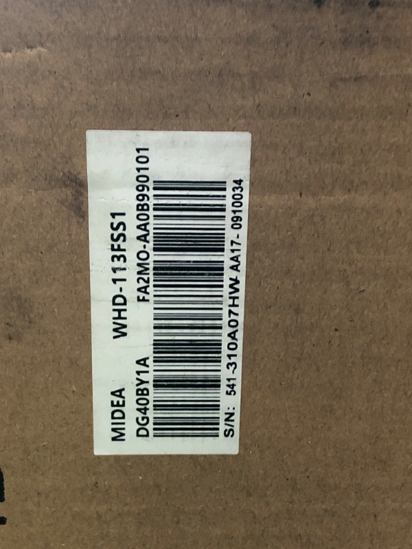 Photo 1 of Midea WHD-113FSS1 Double Door Mini Fridge with Freezer for Bedroom Office or Dorm with Adjustable Remove Glass Shelves Compact Refrigerator, 3.1 cu ft, Stainless Steel