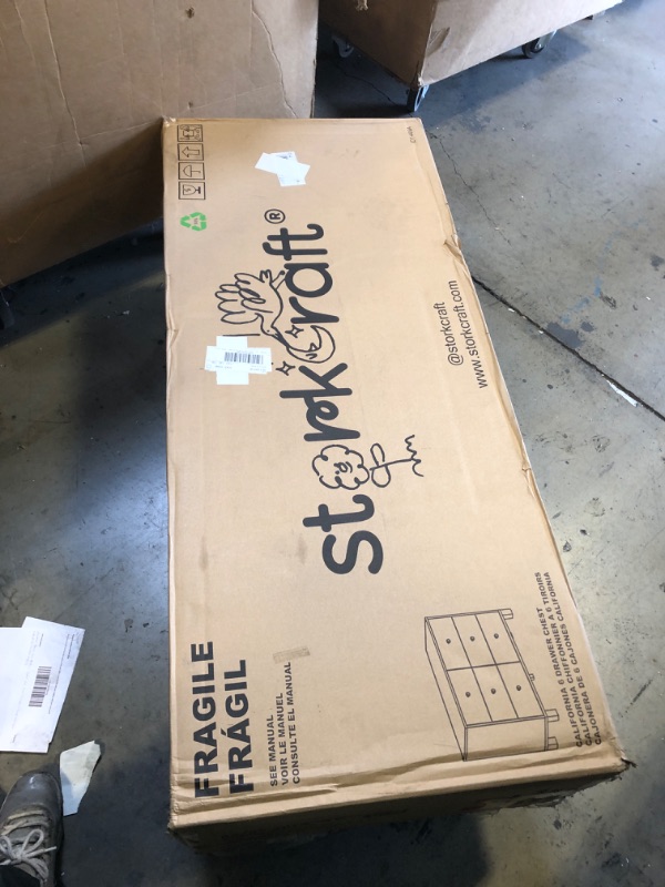 Photo 1 of Storkcraft California 6-Drawer Double Dresser (Olive with Driftwood) - GREENGUARD Gold Certified, Interlocking Drawer System, Dresser Drawer Organizer for Kids Bedroom