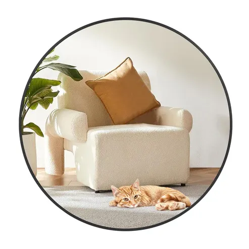 Photo 1 of Garvee 2024 New 36 Inch Round Mirror, HD Eco-Friendly Bathroom Mirror, Metal Framed Circle Mirror, Modern Wall Mirror for Bathroom, Living Room, Vanity, Easy to Install, Matte Black
