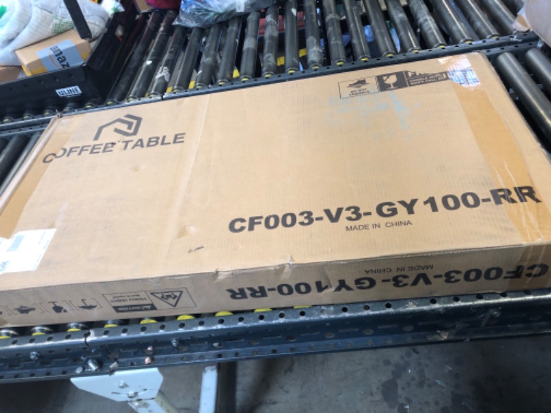 Photo 1 of Rolanstar Coffee Table, 47.2" Lift Top Coffee Table with Drawers and Hidden Compartment, Retro Central Table with Wooden Lift Tabletop, for Living Room, Washed Oak