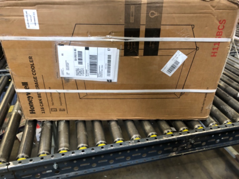 Photo 1 of Honeywell Beverage Refrigerator and Cooler, 116 Can Mini Fridge with Glass Door for Soda Beer or Wine for Office or Bar with Adjustable Removable Shelving, Commercial Grade