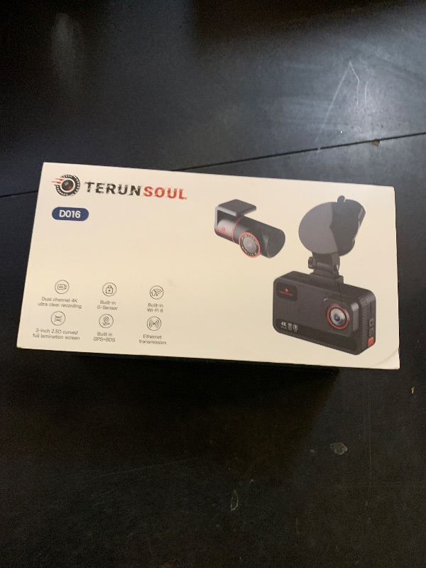 Photo 1 of TERUNSOUl 4K+4K Dash Cam Front and Rear, Free 128GB Card Included, 5.8GHz WiFi Dash Camera for Cars, Built-in GPS, G-Sensor, 170°Wide Angle, 3" IPS Screen, 24H Parking Mode, Support 512GB Max