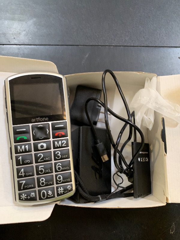 Photo 1 of artfone A400 Pro Silver - Large Button Cell Phone for Seniors?4G LTE Unlocked Phones with SOS Button?2MP Rear Camera?Charging Dock?1800mAh?Dual SIM?Speed Dial?Volume Boost?Hands-free?Dumb Phone?USB-C