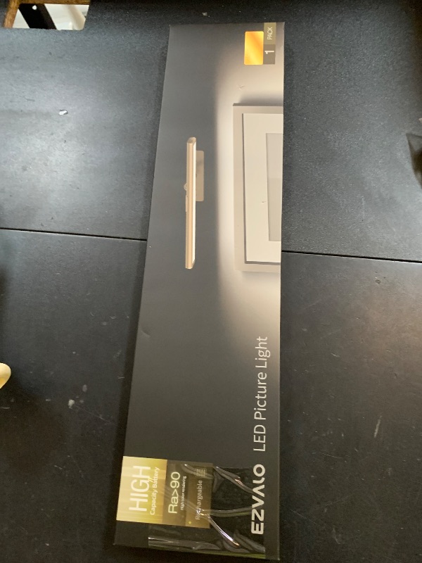 Photo 1 of EZVALO Picture Light for Wall, 4800mAh Rechargeable Wireless Remote Lights, 16'' Dimmable Magnetic LED Art Painting Light with 3 Color Temps, Display for Gallery, Living Room, Bedroom, Hallway (Gold)