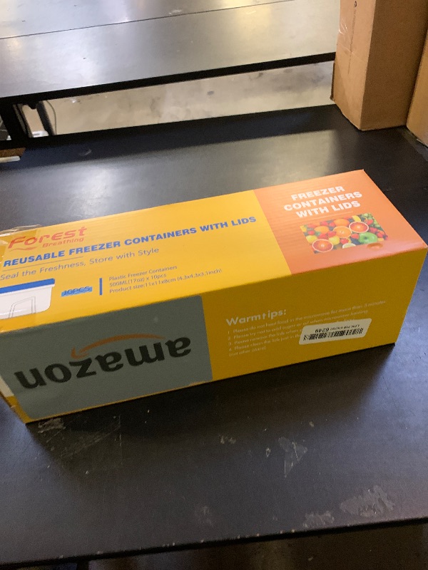 Photo 1 of 10 Pack 17oz Reusable Freezer Storage Containers with Twist Top Lids Airtight, Clear Plastic Food Storage Meal Prep Containers for Leftover Lunch Fruit Salad Oats, Small Soup Container Microwave Safe