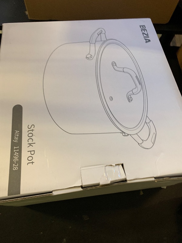 Photo 1 of 10 Quart Nonstick Stock Pot with Lid, BEZIA Fully-Clad 3-Ply Stainless Steel Pots, Induction Soup Pot with Lid, Kitchen Cooking Pots with Silicone Handle, for All Cooktops, Free of PTFE/PFOA/PFOS