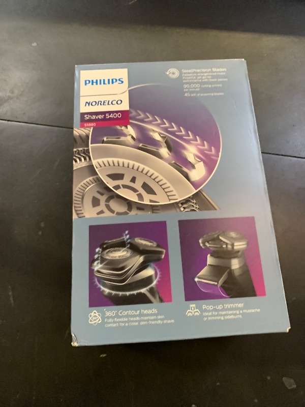 Photo 1 of Philips Norelco Shaver 5400, Rechargeable Wet & Dry Shaver with Pop-Up Trimmer, S5880/81