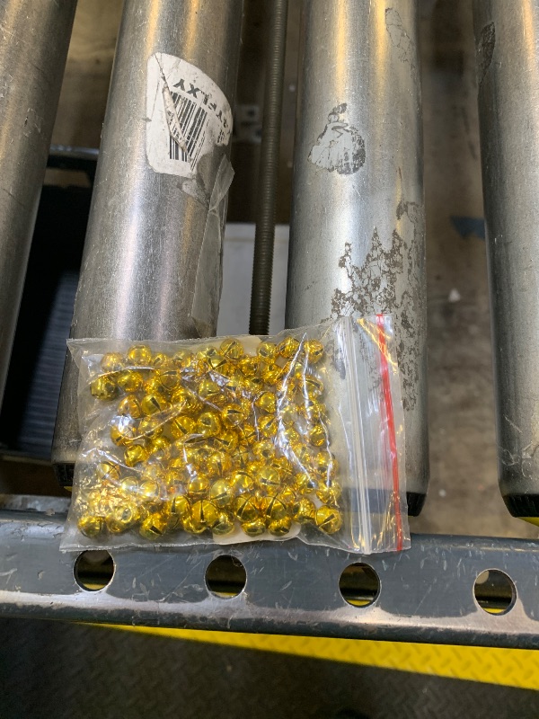 Photo 1 of 100pcs Jingle Bells for Crafting, 0.31in Christmas Mini Bells DIY Small Bells for Crafts Decorative Tiny Metal Bells for Holiday Festival Gift Boxes Decorations (Gold)