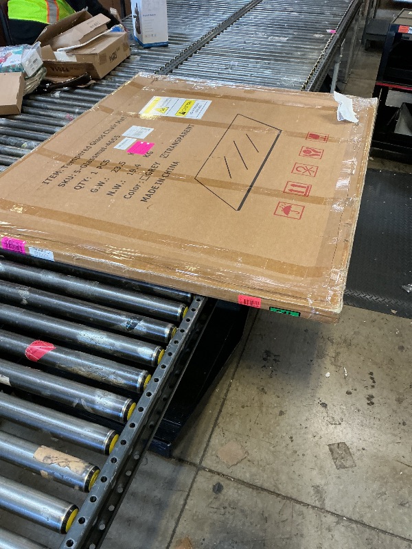 Photo 1 of [Tempered Glass] 46" x 55" Glass Chair Mat, Heavy Duty Hard Floor Mat with Round Corner and Polished Edge, Office Chair Mat for Carpet Office Home Hardwood Floor Desk