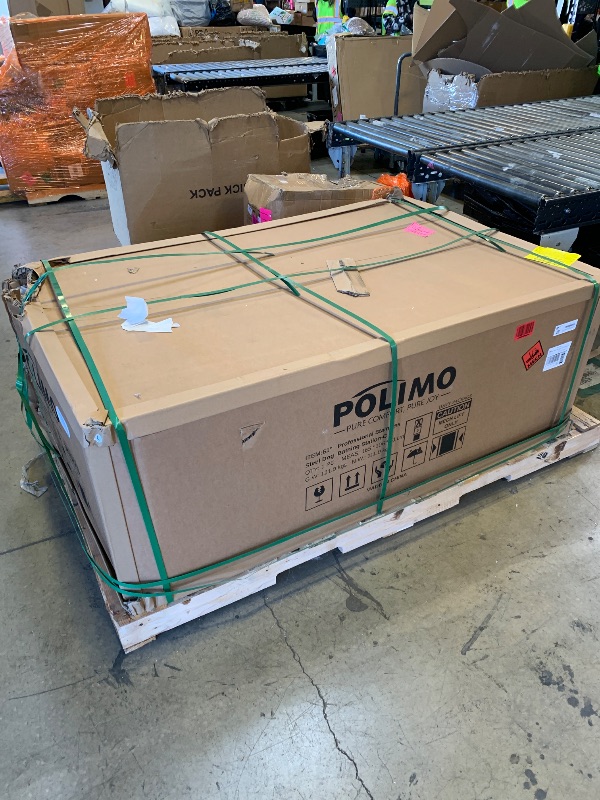 Photo 1 of POLIMO Dog Wash Station with Pet Dryer & LED, Professional Dog Bathing Station for Large, Medium & Small Dogs – with Window, Ramp, Drawer, Floor Grate, LED Display & Faucet (Left Ramp & Dryer, 61")