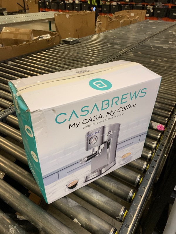 Photo 1 of CASABREWS CM5418 Espresso Machine 20 Bar, Compact Espresso Maker with Steam Milk Frother, Stainless Steel Coffee Machine with 34oz Removable Water Tank for Cappuccino, Gift for Women or Men, Silver