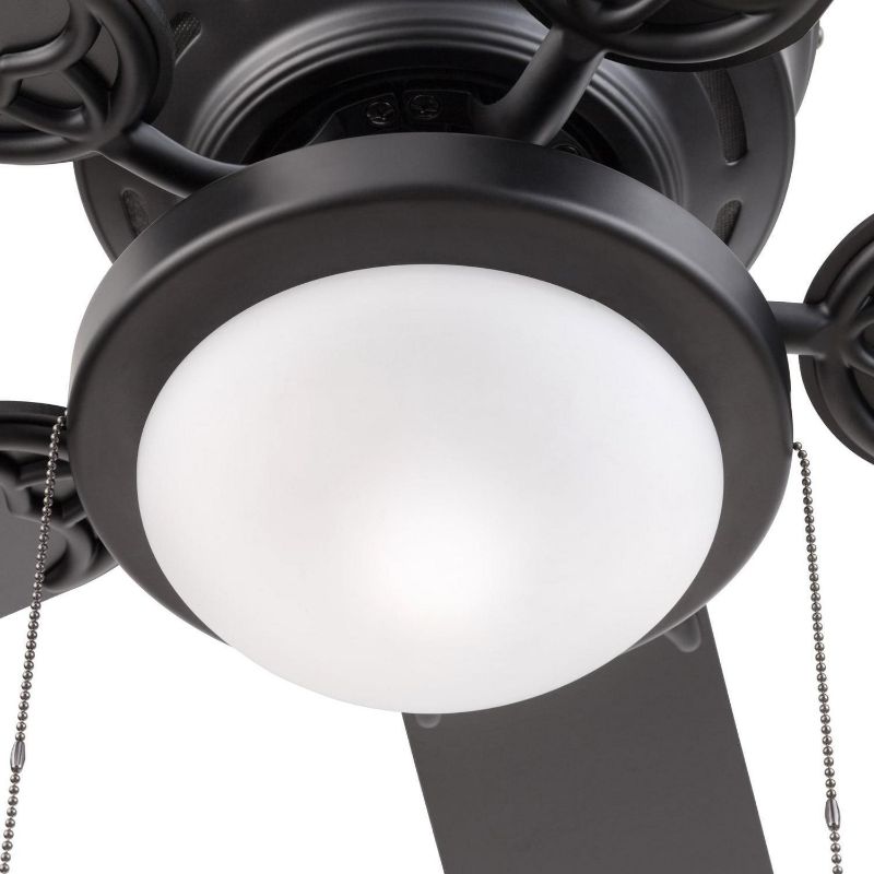 Photo 1 of Flush Mount Indoor Ceiling Fan 52-in Matte Black with Light Home Improvement Fan
