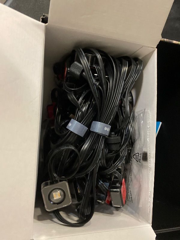 Photo 1 of Govee - Wi-Fi RGBIC Outdoor Permanent String Lights 50ft - Black