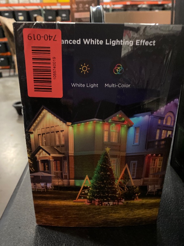 Photo 1 of Govee - Wi-Fi RGBIC Outdoor Permanent String Lights 50ft - Black