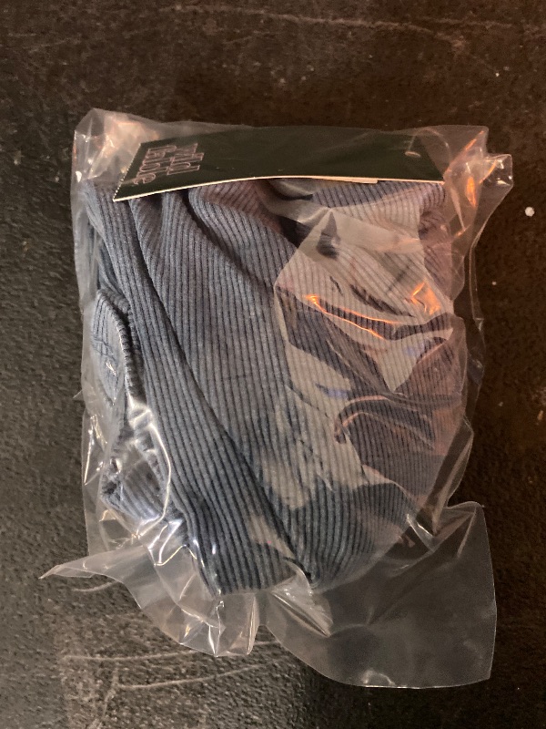 Photo 1 of M Women's Short Sleeve Double V-Neck Ribbed T-Shirt Slate Blue