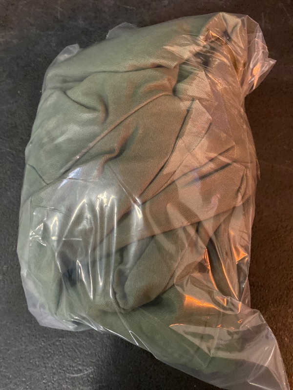 View 3 of 2X Women's High-Rise Casual Cargo Pants Olive: Cotton-Spandex Blend, Wide Leg, Drawstring Waistband, Plus Size